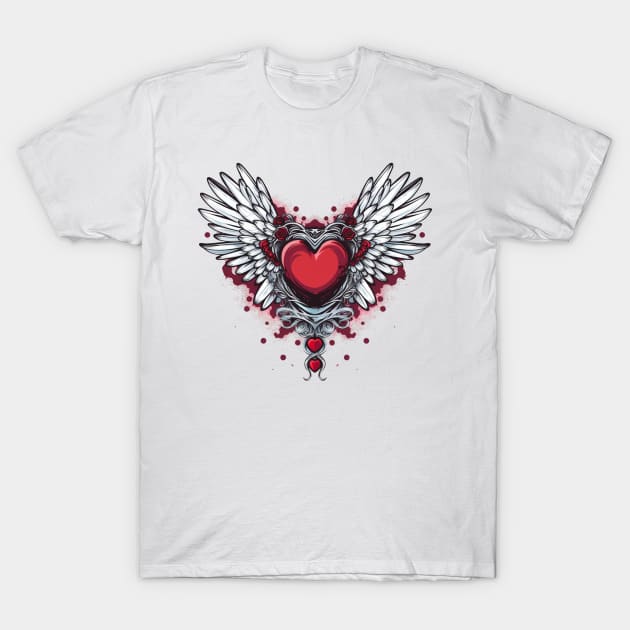 Heart With Wings 6 T-Shirt by Gypsykiss